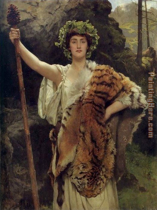 The Priestess of Bacchus painting - John Collier The Priestess of Bacchus art painting